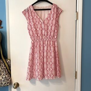 Everly Pink and White Dress